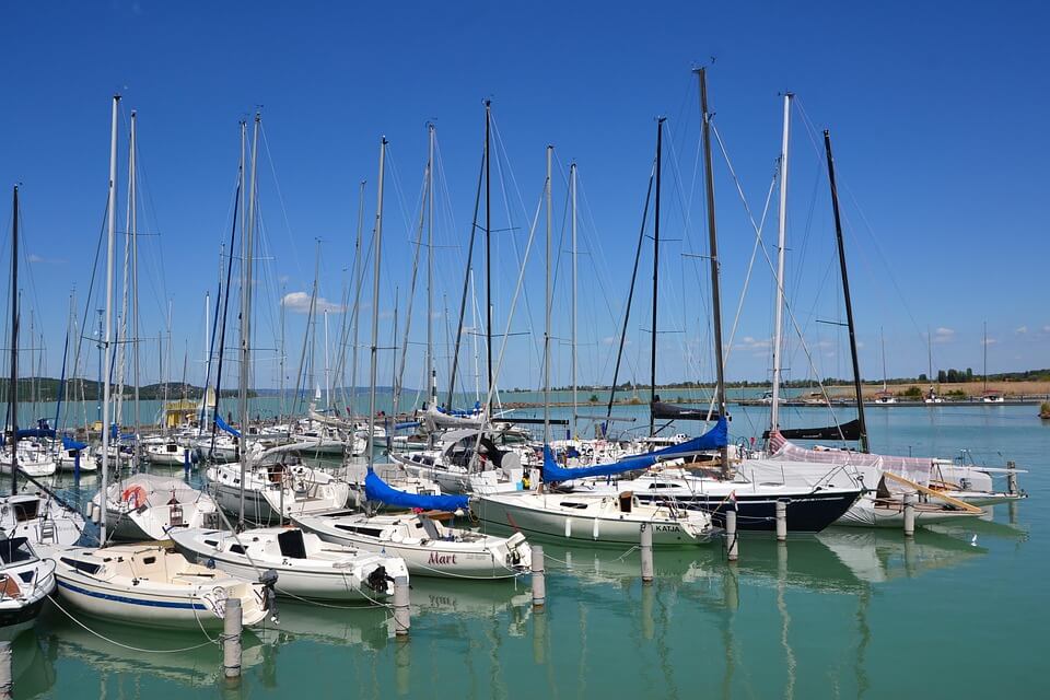 A beautiful summer day in Balatonföldvár, Hungary.