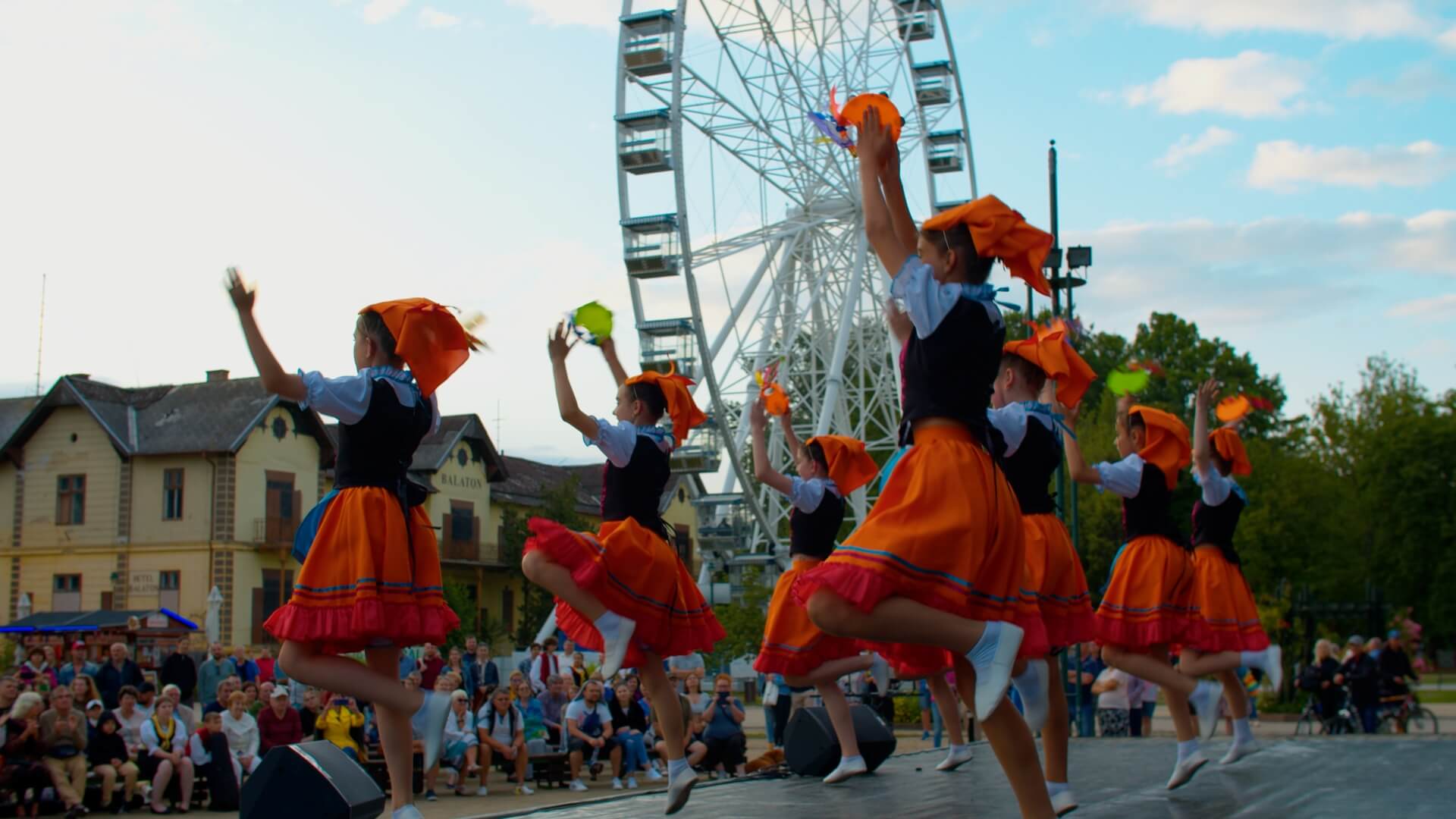 Musicians playing at the Keszthely festival.